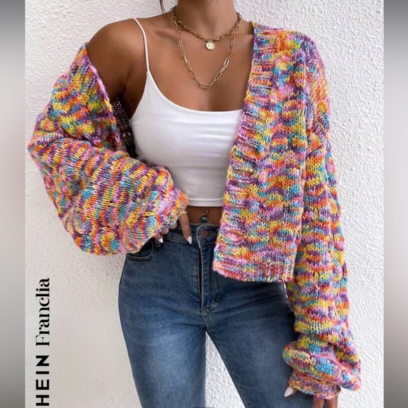 SHEIN Sweaters - SHEIN Franclia Women's Autumn/Winter Allover Print